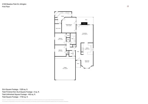 $2,095 | 4109 Meadow Park Drive, Arlington, TX 76017
