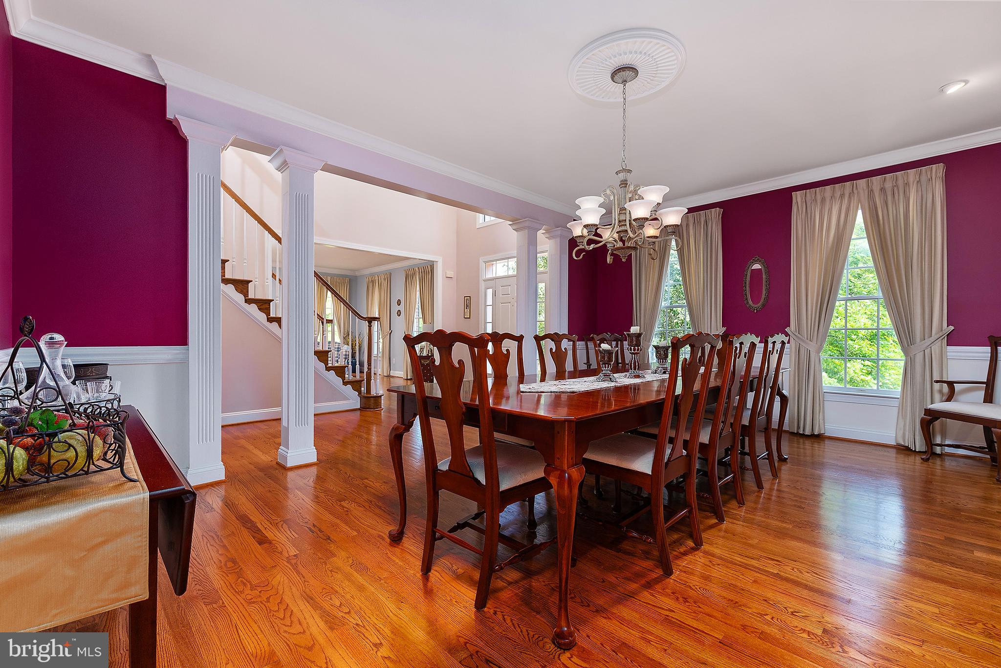 3203 Homewood Road Davidsonville, MD 21035 - Photo 4 of 49 Formal dining area with columns and elegant trim