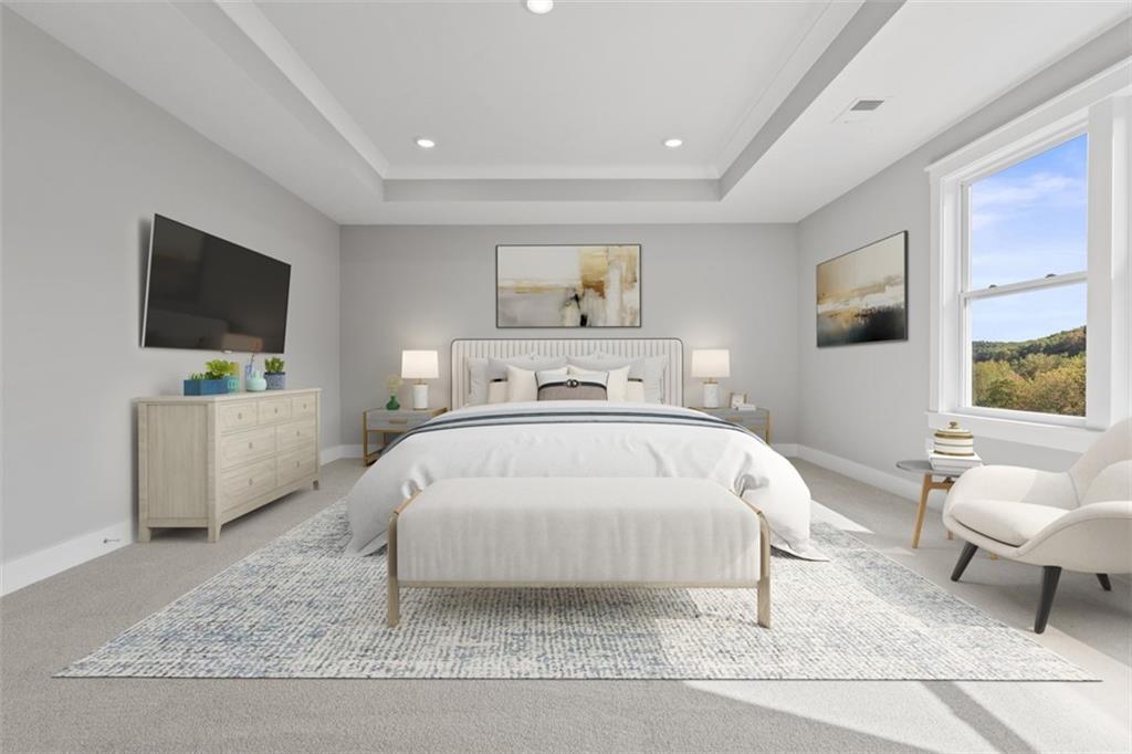 264 Rylie Drive Harmony, PA 16037 - Photo 20 of 31 a bedroom with a bed and a flat screen tv