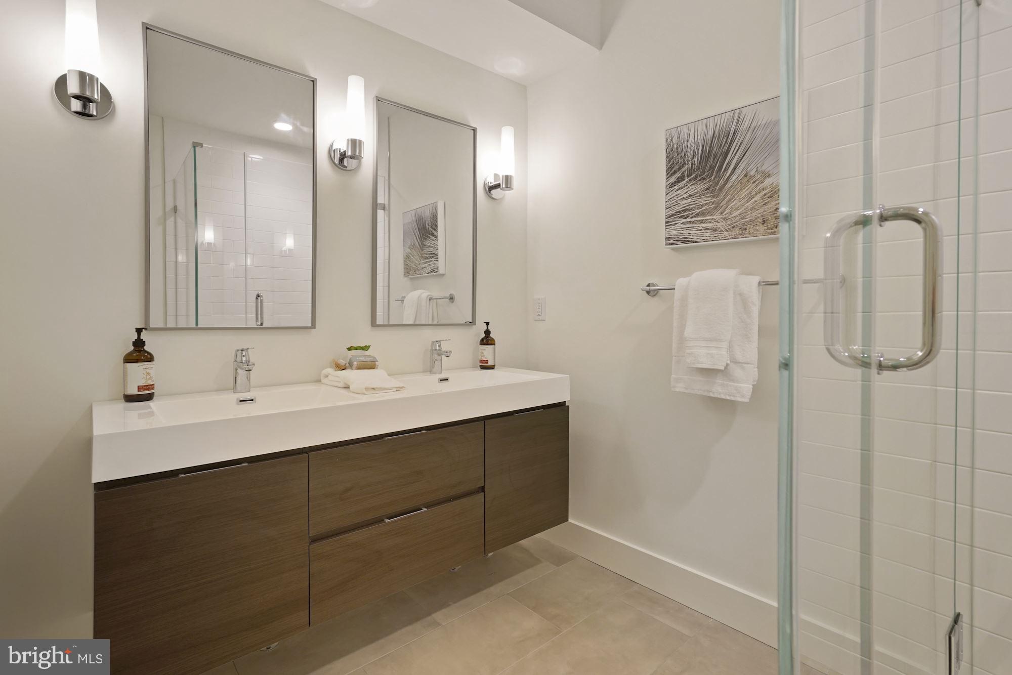 2021 3rd Street Northeast, Unit 2 Washington, DC 20002 - Photo 15 of 20 Primary bath with double vanity