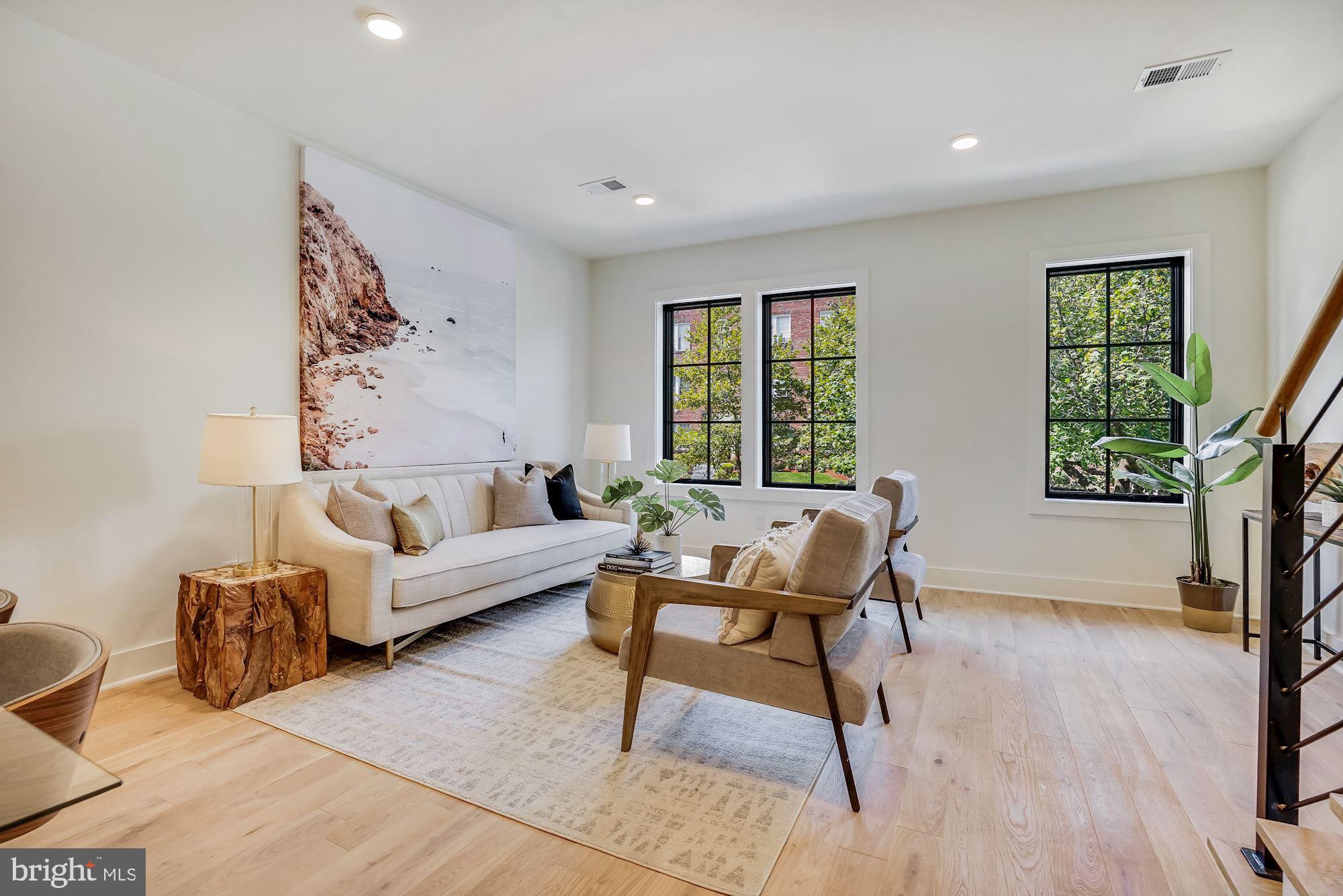 2021 3rd Street Northeast, Unit 2 Washington, DC 20002 - Photo 6 of 20 Bright living room with oversized windows