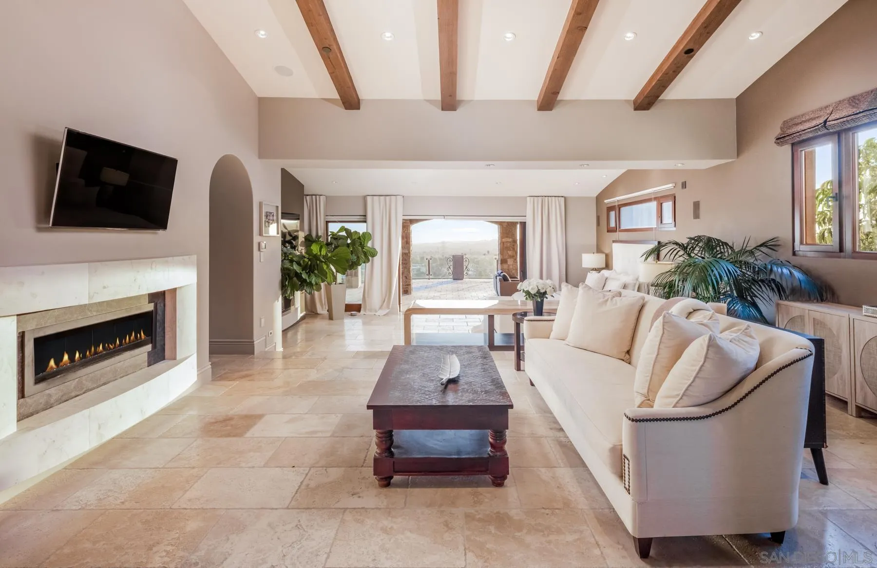 2647 Marmol Court Carlsbad, CA 92009 - Photo 15 of 35 a living room with furniture fireplace and flat screen tv