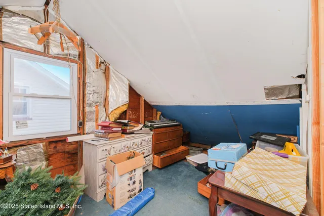 a utility room with furniture and a potted plant