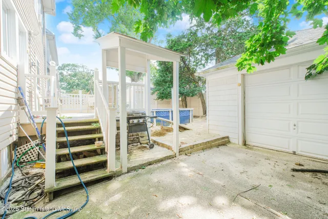 a view of outdoor space and porch area