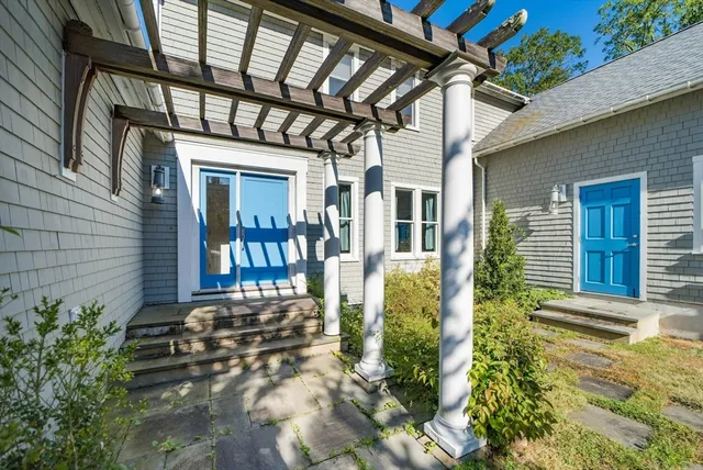a view of a house with a outdoor space
