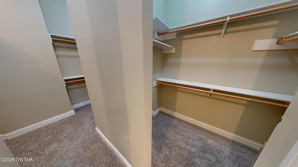 a view of a closet area