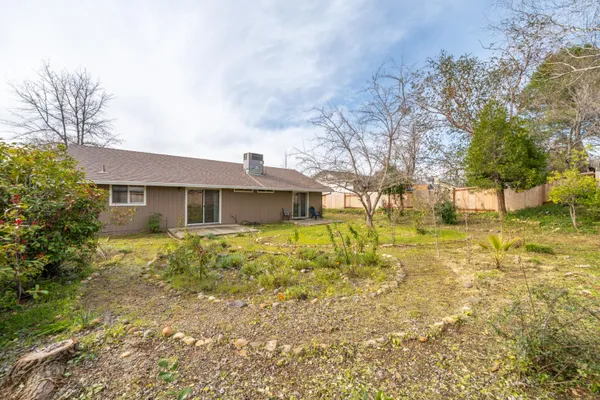a backyard of a house