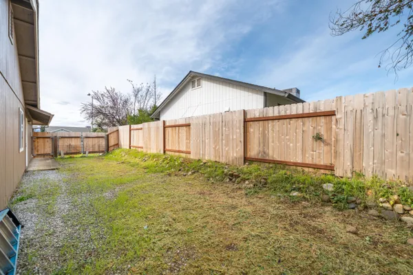 a backyard of a house
