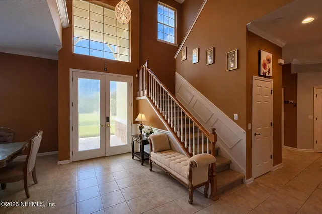 a view of livingroom with furniture and stairs