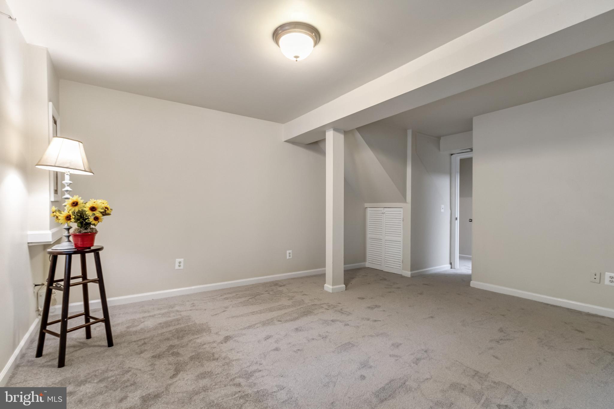 8344 Bark Tree Court Springfield, VA 22153 - Photo 25 of 31 Basement rec room w/ under stair storage