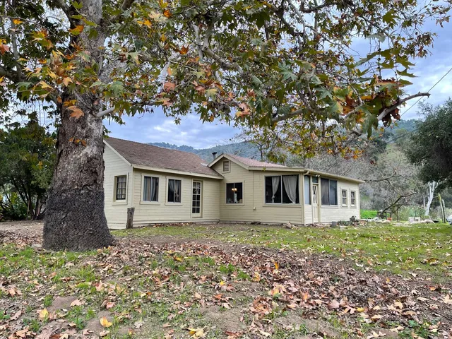 front view of house with a tree