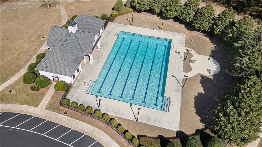 402 Manchester Lane Villa Rica, GA 30180 - Photo 58 of 63 an aerial view of a house with a yard and stairs
