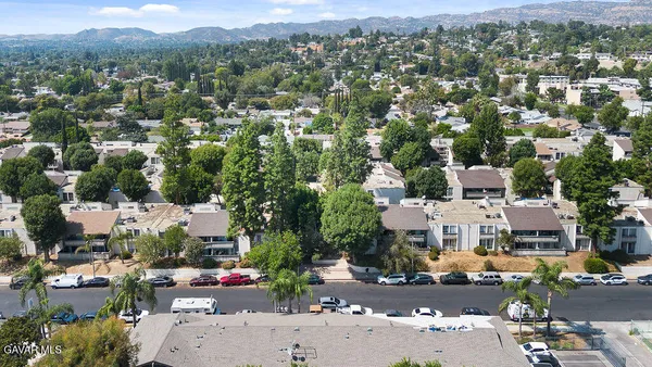 an aerial view of a city