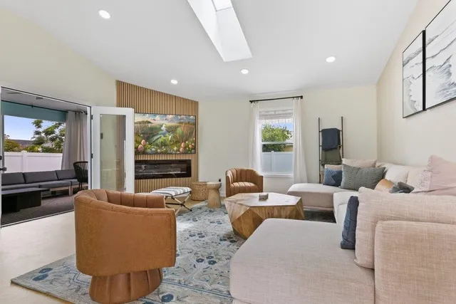 a view of an ocean and beach