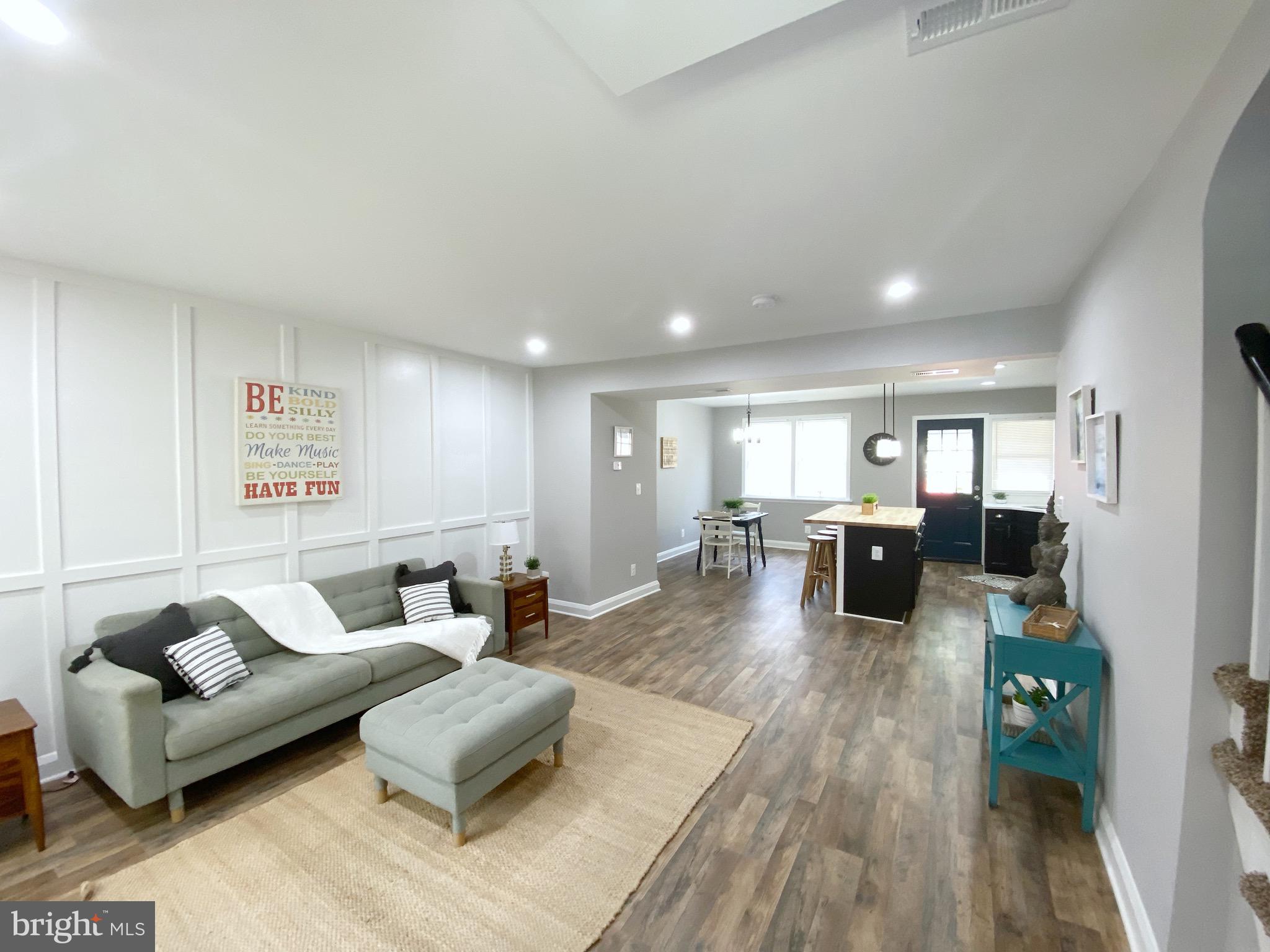 907 Kevin Road Baltimore, MD 21229 - Photo 2 of 17 Open Living, Dining and Kitchen area