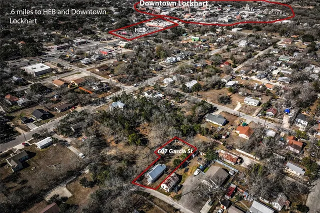 an aerial view of multiple house