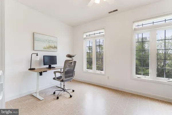 a view of workspace with windows cabinet
