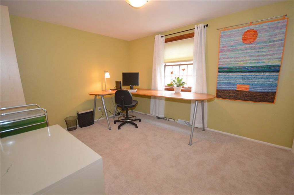 107 Yorktown Road Canonsburg, PA 15317 - Photo 18 of 25 Fourth bedroom with neutral carpeting and fun wall color!
