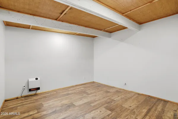 a view of a room with an empty space