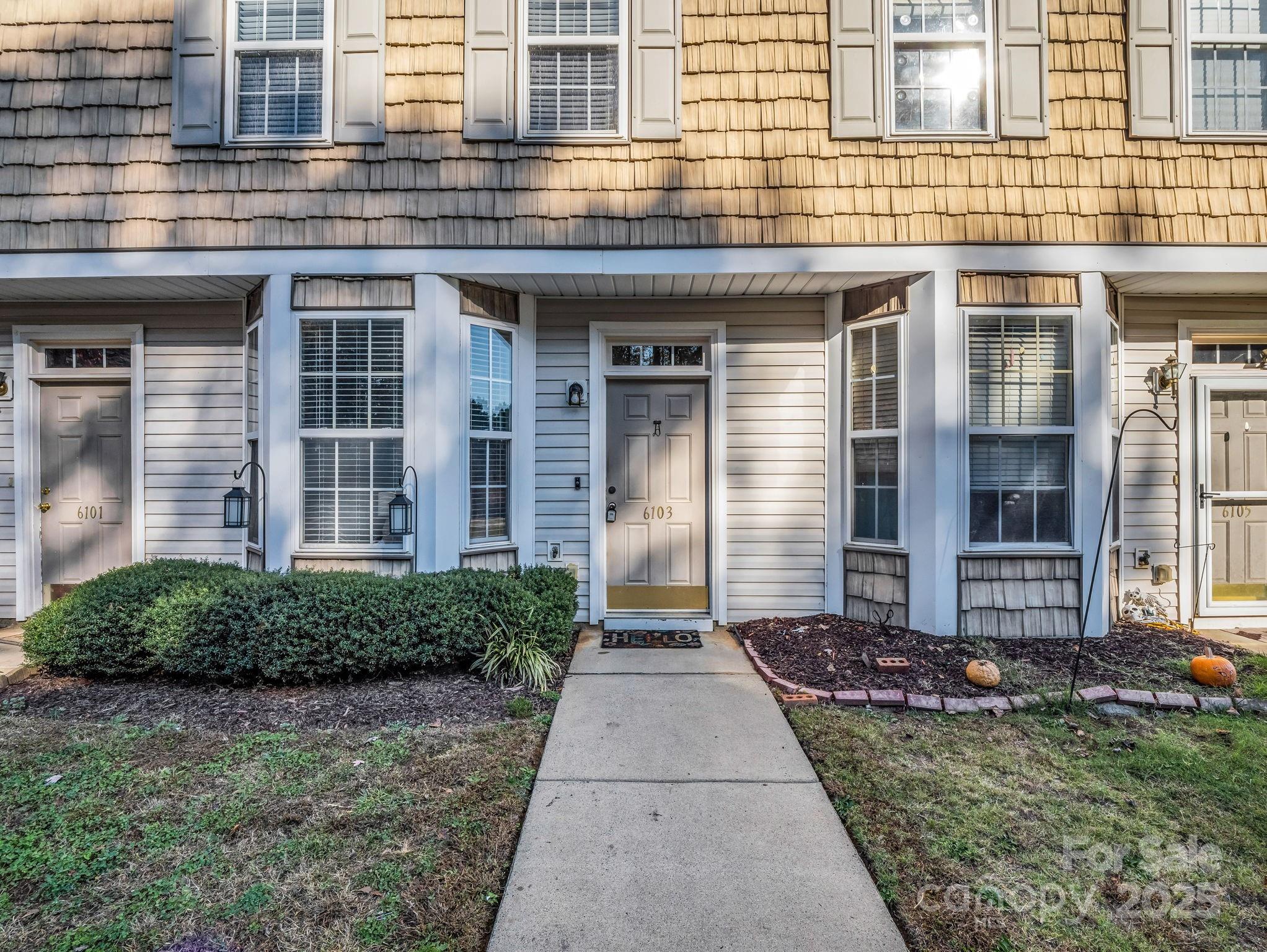 a front view of a house