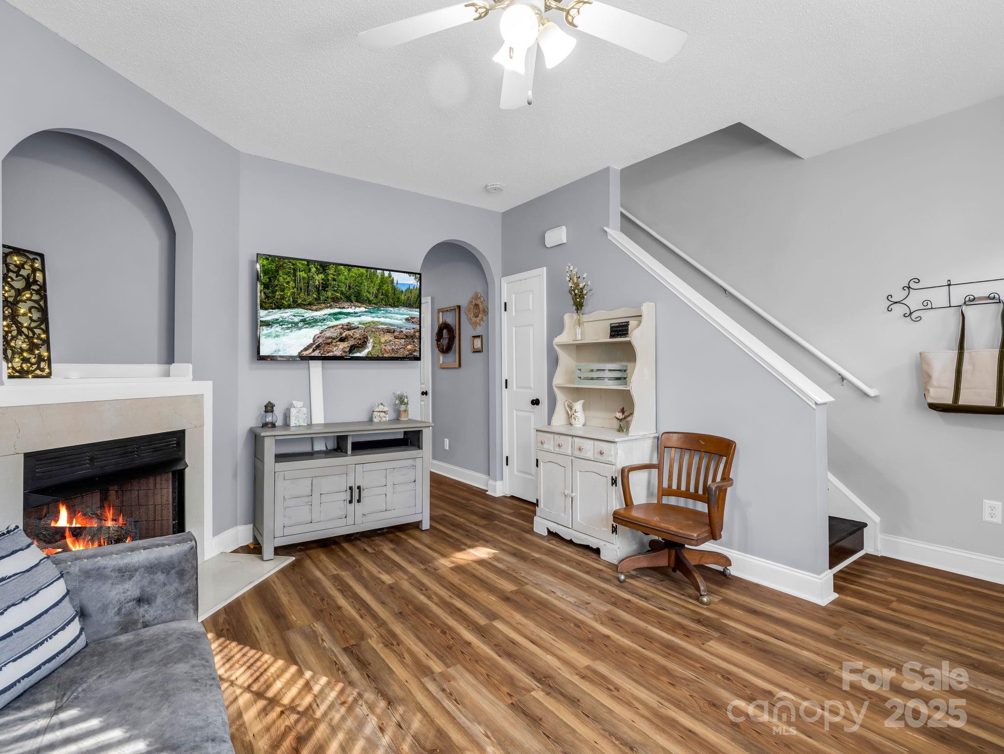 6103 Dane Drive Dallas, NC 28034 - Photo 4 of 29 a living room with furniture and a fireplace
