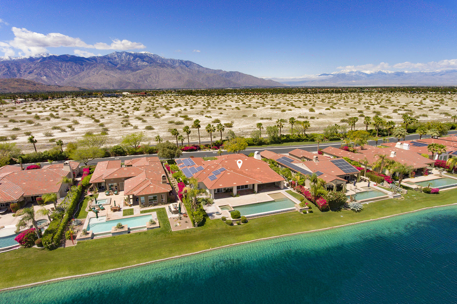 342 Loch Lomond Road Rancho Mirage, CA 92270 - Photo 34 of 35 DRONE BACK TO MOUNTAINS MARKED MLS