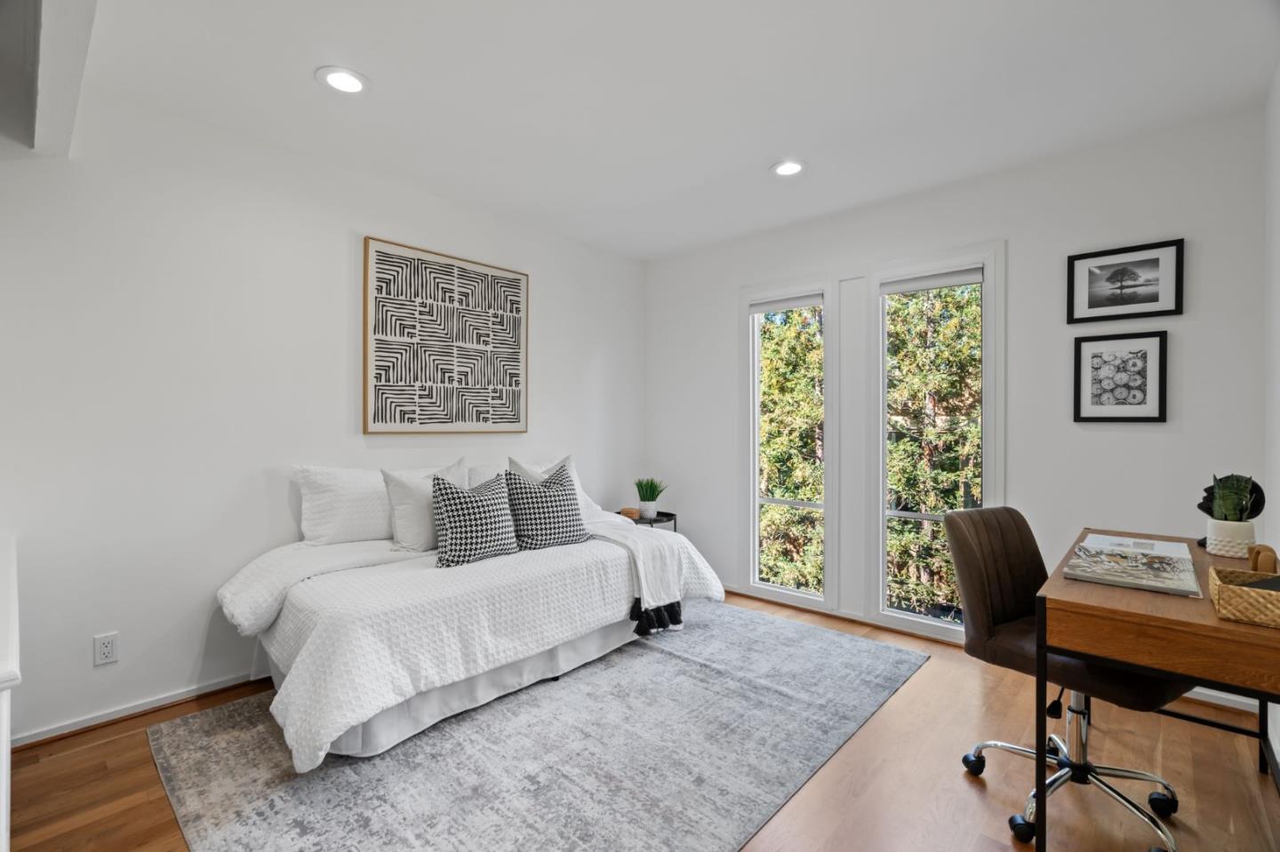 2146 Sand Hill Road Menlo Park, CA 94025 - Photo 30 of 40 a bedroom with a bed and a desk