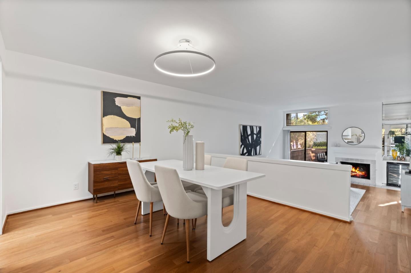 2146 Sand Hill Road Menlo Park, CA 94025 - Photo 8 of 40 a view of a dining room with furniture and wooden floor