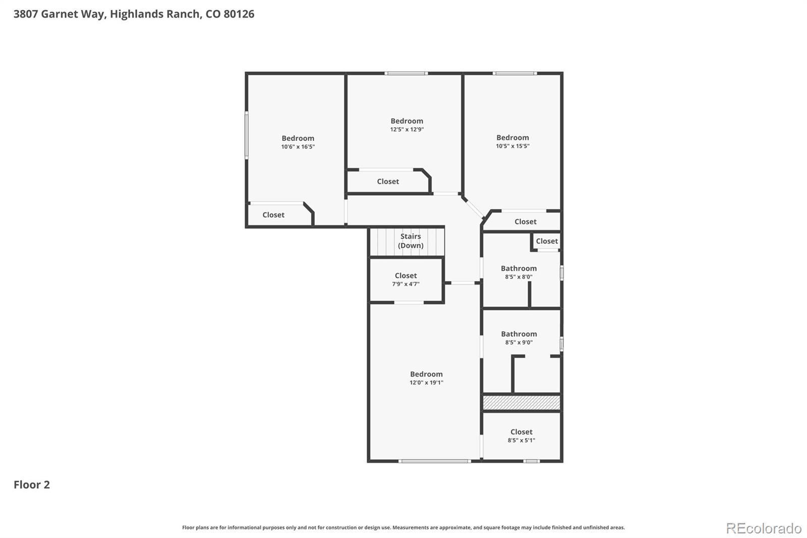 3807 Garnet Way Highlands Ranch, CO 80126 - Photo 37 of 38 a picture of a floor plan