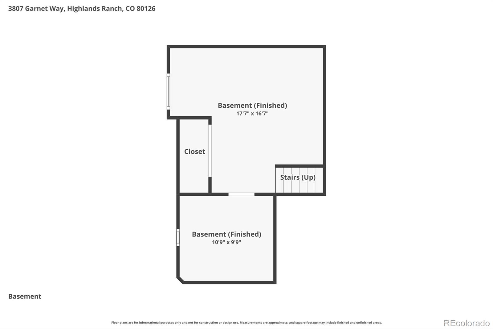 3807 Garnet Way Highlands Ranch, CO 80126 - Photo 38 of 38 a picture of a floor plan