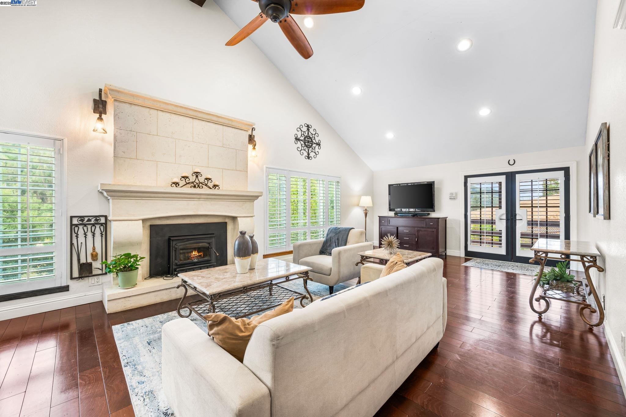 26928 Palomares Road Castro Valley, CA 94552 - Photo 19 of 58 a living room with furniture and a fireplace