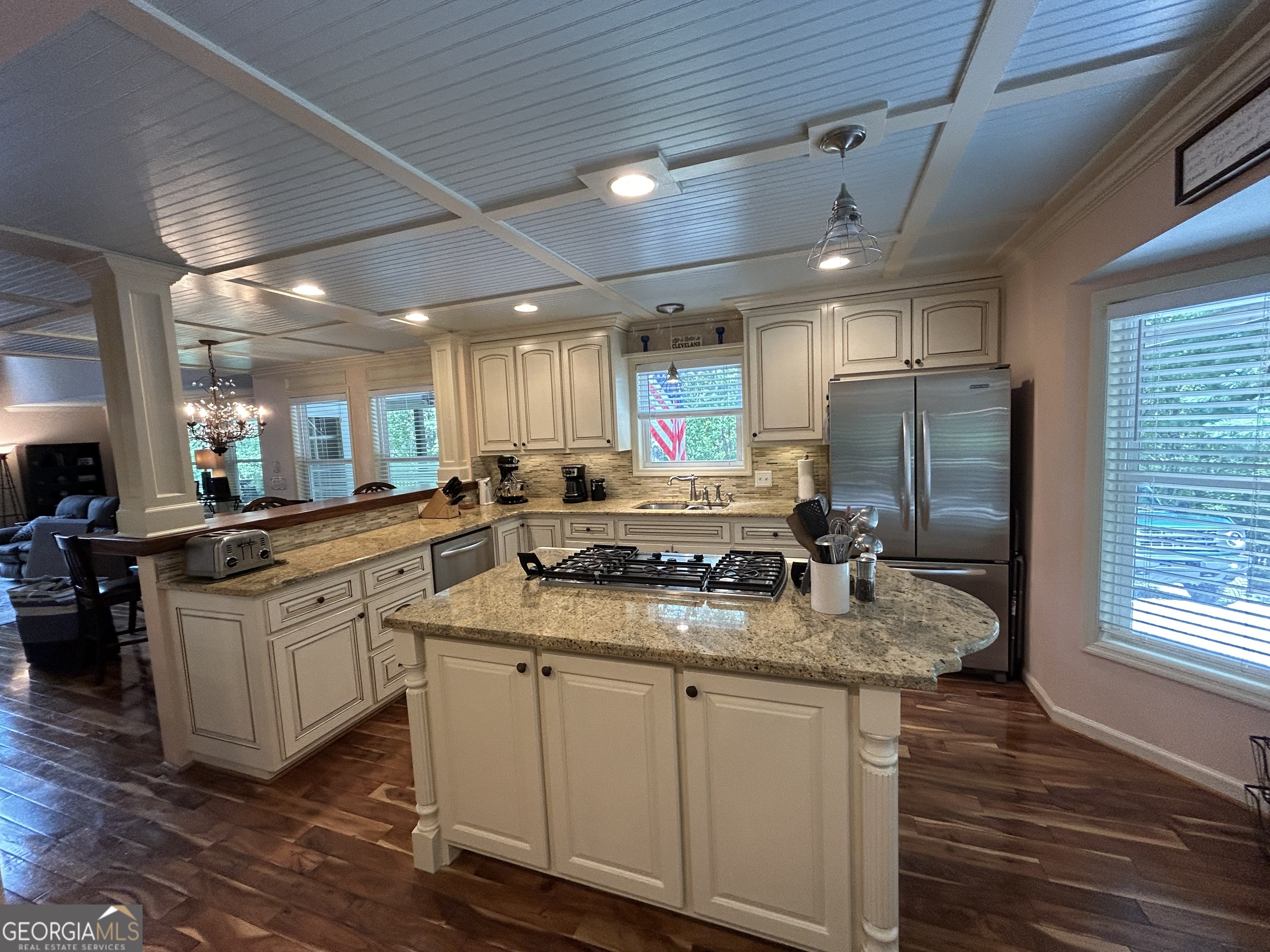 406 Yonah Mountain Road Cleveland, GA 30528 - Photo 9 of 65 a kitchen with sink stove and refrigerator