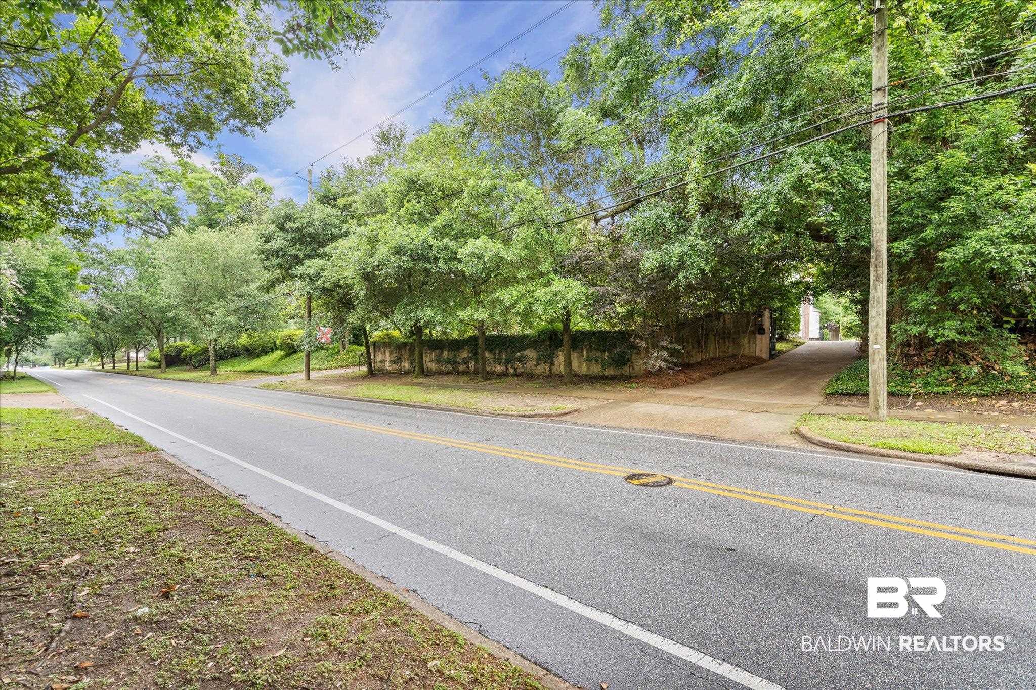 3863 Old Shell Road Mobile, AL 36608 - Photo 37 of 48 Paved street frontage with a concrete sidewalk and mature trees