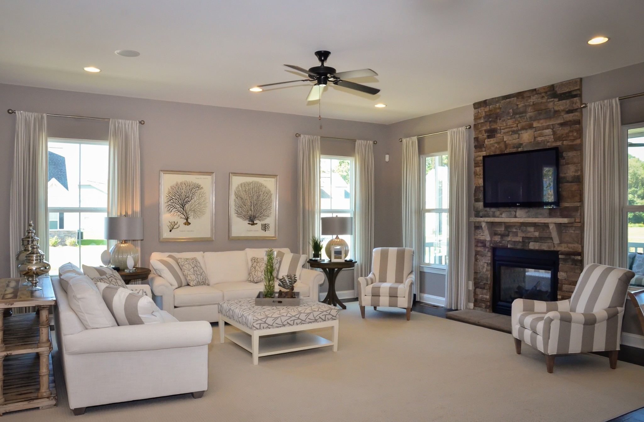 4020 Oglethorpe Drive Franklin, TN 37064 - Photo 12 of 14 a living room with furniture fireplace and window