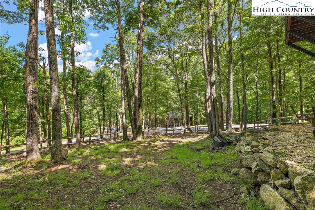 139 Club House Road Beech Mountain, NC 28604 - Photo 42 of 44 a view of outdoor space with deck and tree