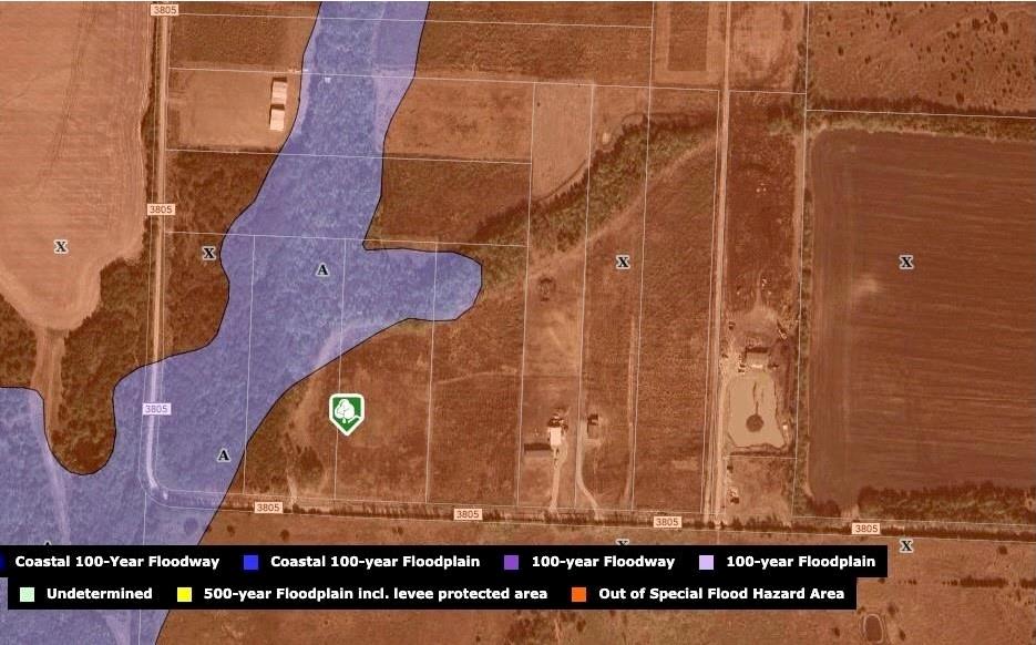 3805 County Road Wolfe City, TX 75496 - Photo 13 of 13 Flood Hazard Map. Illustrating the property's flood zone classifications and associated flood risk areas