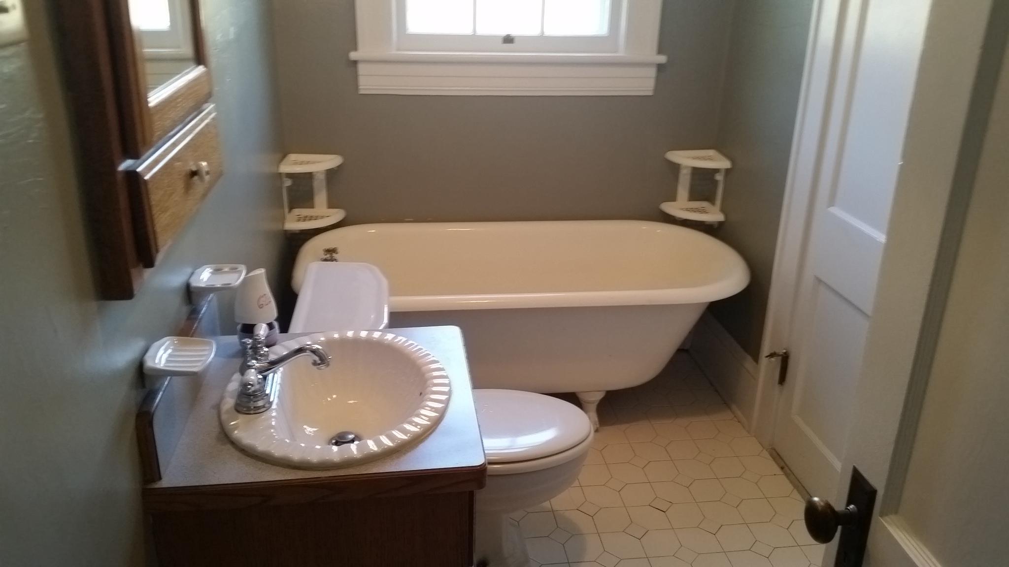 1145 Fralin Lane Blue Ridge, VA 24064 - Photo 6 of 12 a bathroom with a sink a mirror and a bathtub