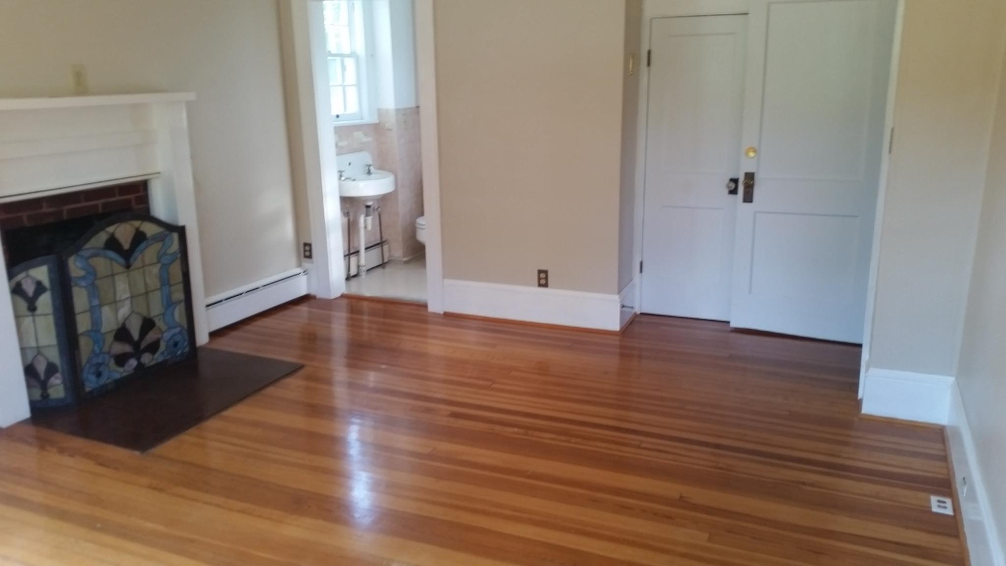 1145 Fralin Lane Blue Ridge, VA 24064 - Photo 7 of 12 a view of an empty room with wooden floor and a fireplace