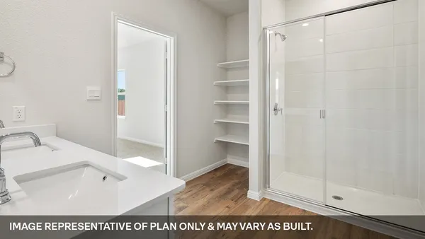 a close view of closet