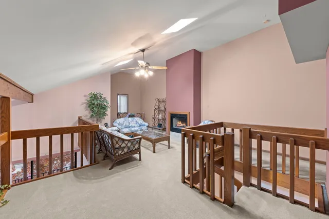 a view of a porch with furniture