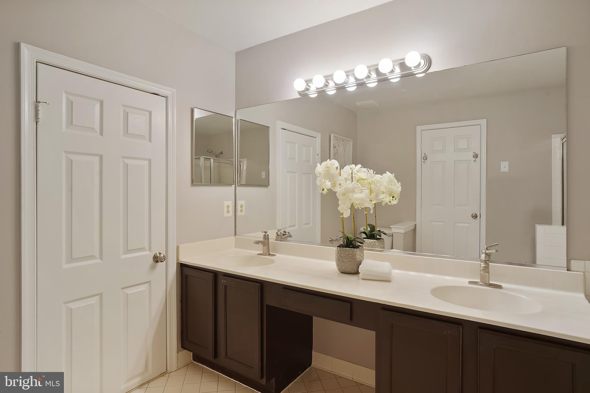 415 Ridgepoint Place, Unit 41534 Gaithersburg, MD 20878 - Photo 14 of 44 En-suite primary bath w/double sink vanity