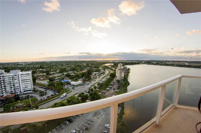 a view of a city with tall buildings