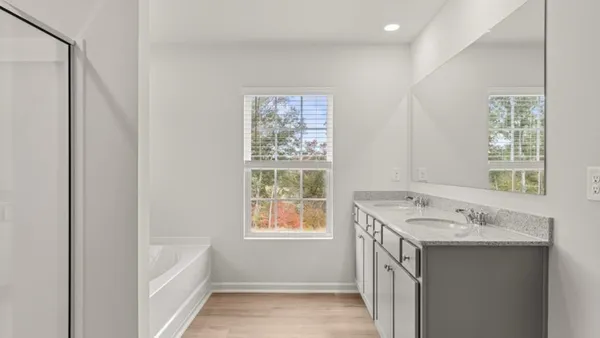 a bathroom with a sink a mirror and a bathtub
