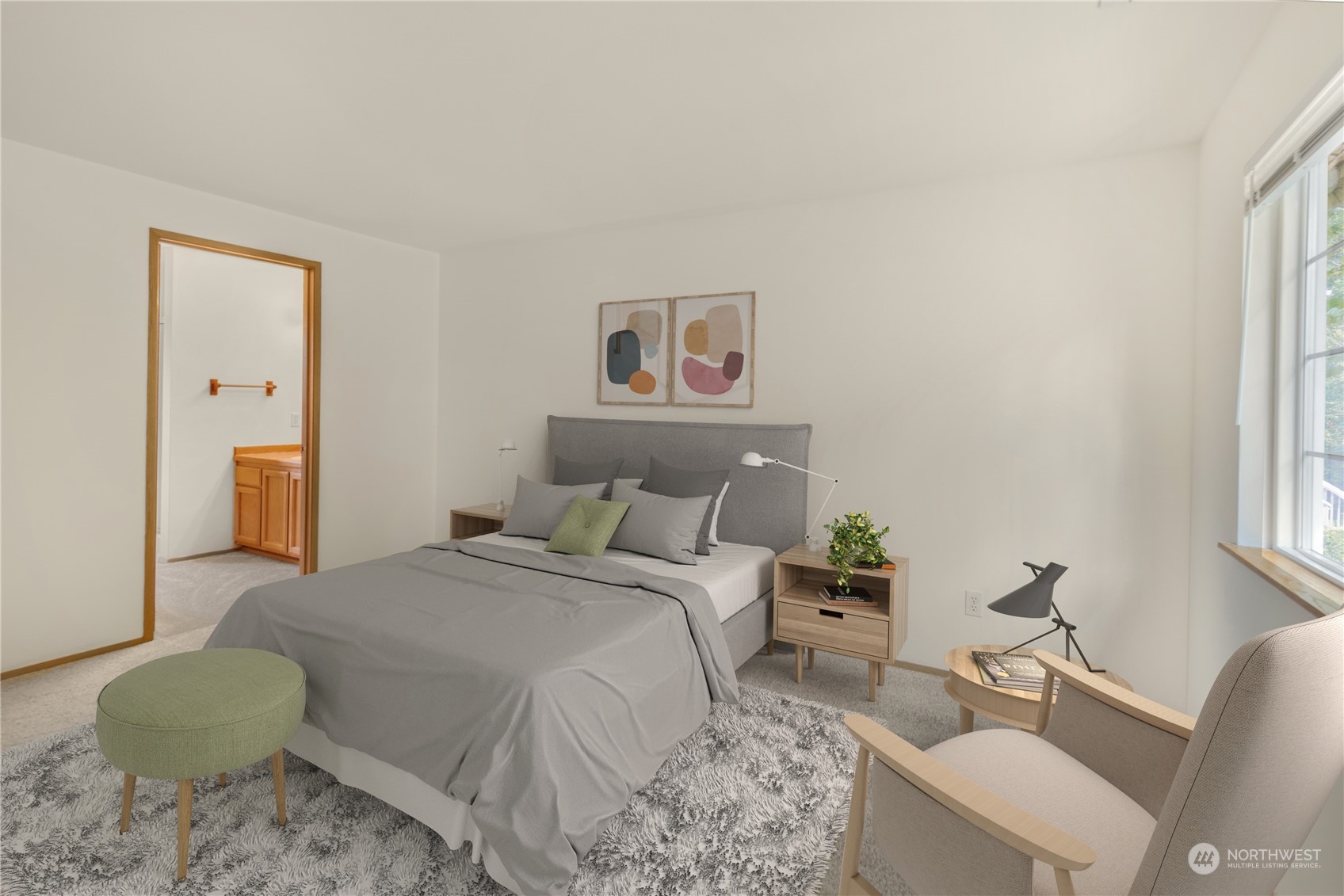 2313 211th Street Southeast Bothell, WA 98021 - Photo 12 of 25 a bedroom with a bed and wooden floor