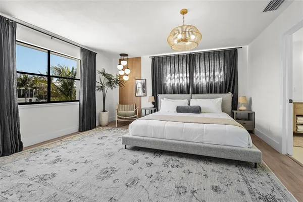 front view of a building with a street