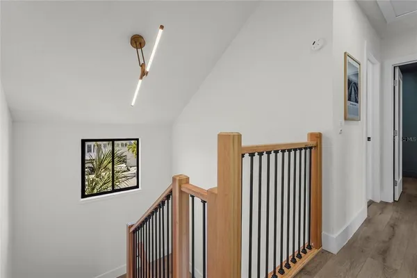 a view of a swimming pool with a lounge chairs