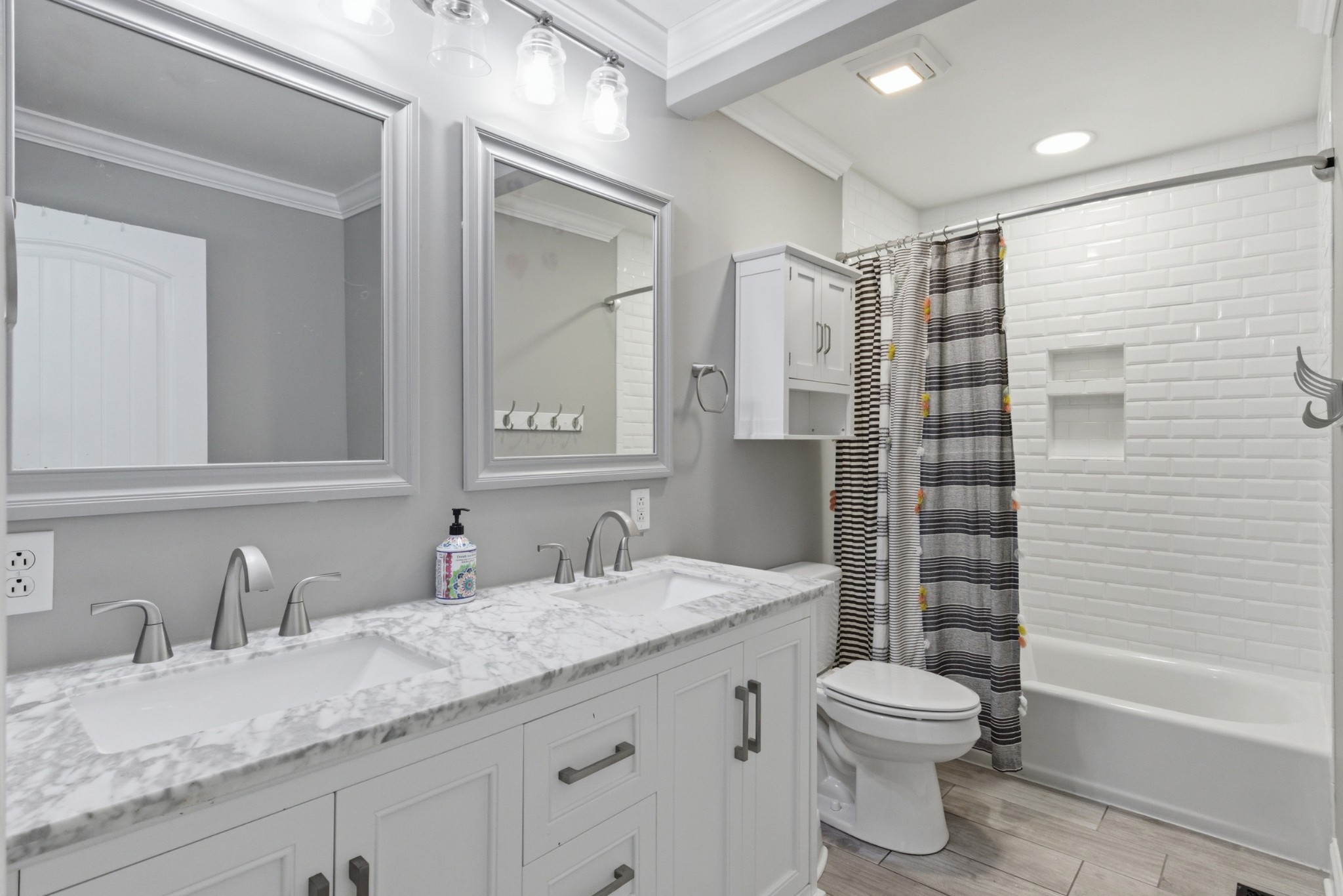 2540 Carl Fox Road Cornersville, TN 37047 - Photo 20 of 48 a bathroom with a granite countertop sink toilet and shower