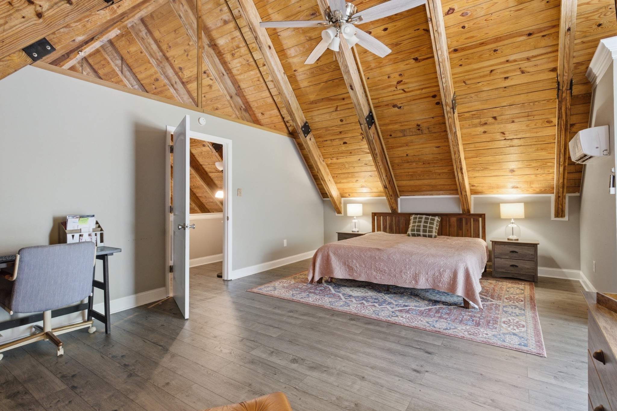 2540 Carl Fox Road Cornersville, TN 37047 - Photo 27 of 48 a bedroom with a bed and wooden floor