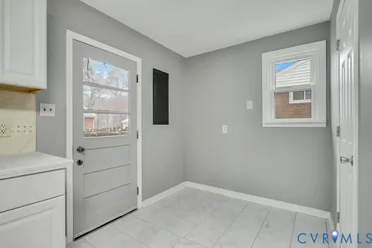 a view of kitchen and utility room