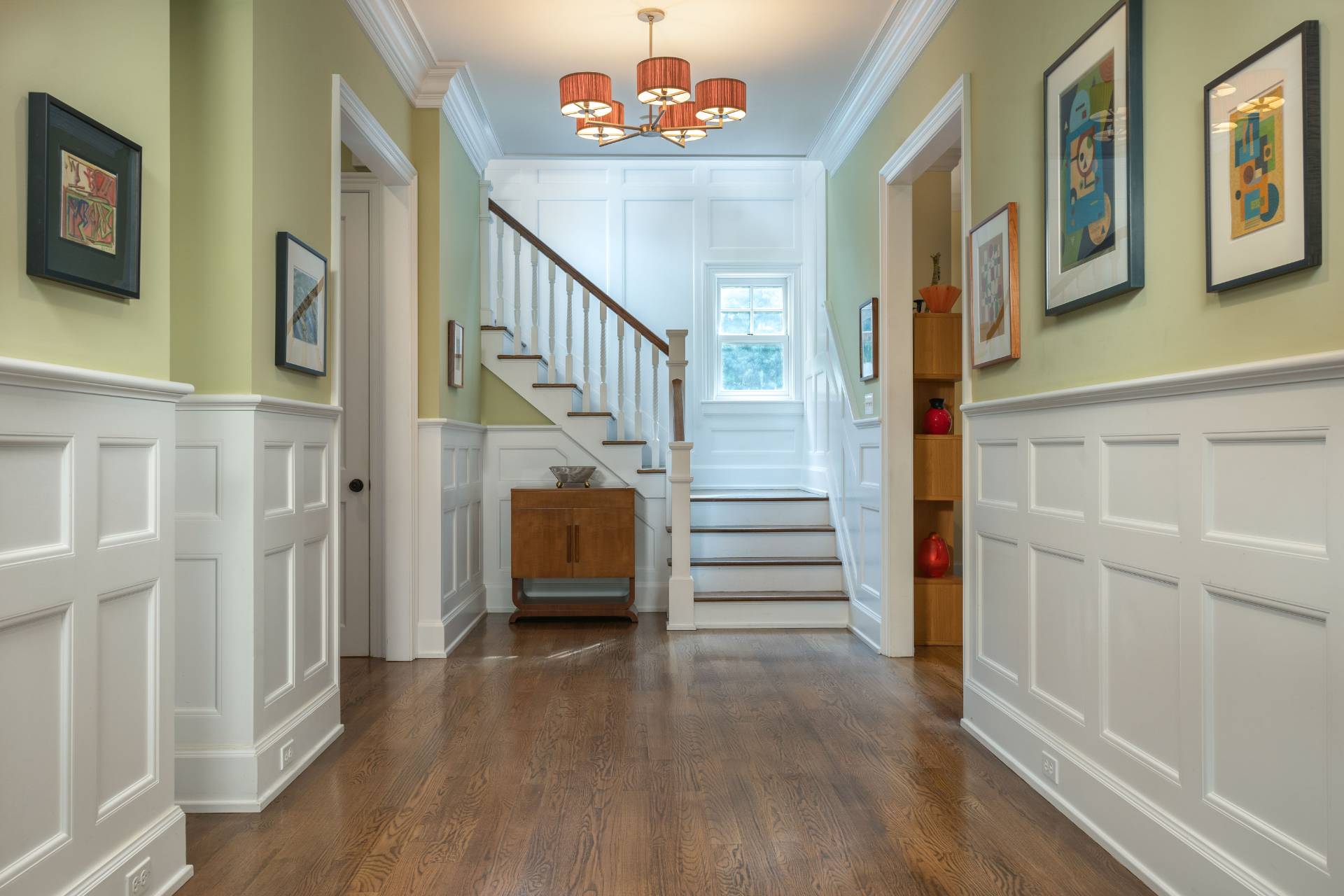 12 Old Point Road Quogue, NY 11959 - Photo 11 of 50 a view of entryway with stairs and wooden floor